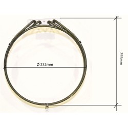RESISTENCIA HORNO SMEG 1330-2660W Alfa135BE, Alfa135VE, Alfa135XE, Alfa141XE, Alfa200X, Alfa200XE, Alfa200XM, Alfa201XM, Alfa201