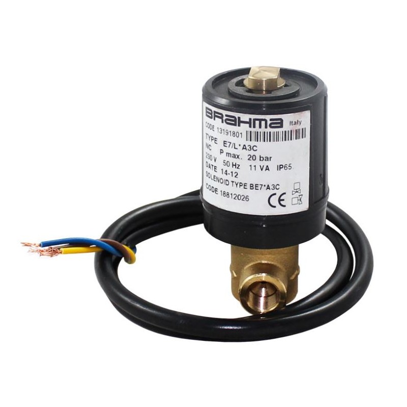 ELECTROVALVULA BRAHMA 13191801 TIPO E7/L A3C NC QUEMADOR FLAXMER LE8 LE15