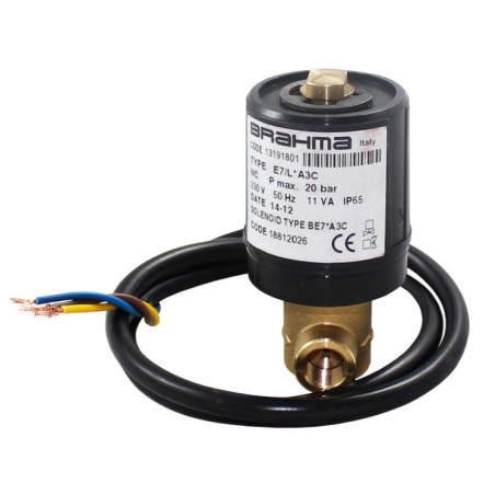 ELECTROVALVULA BRAHMA 13191801 TIPO E7/L A3C NC QUEMADOR FLAXMER LE8 LE15