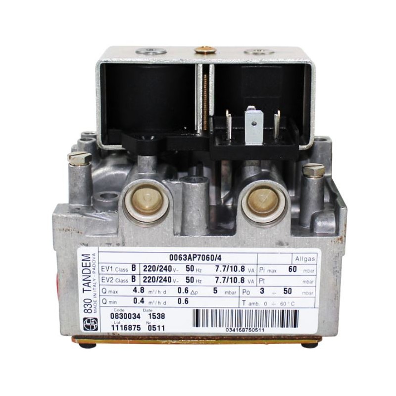 VALVULA DE GAS SIT 830 TANDEM 0063AP7060/4 CODE 0830034 0830040 HORNOS UNOX XG410 QUEMADORES FLAXMER CUPPONE G4/33S GIORIK GF6PE