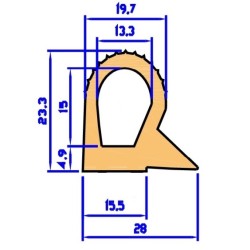 GOMA PUERTA HORNO AGB 8L CAT 2000