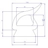BURLETE GOMA PUERTA HORNO SALVA METRO MS-12-G/01 LD-5+H Tipo 13 LD-5+H Tipo 03 CÁMARA FERMENTACIÓN SALVA IVERPAN