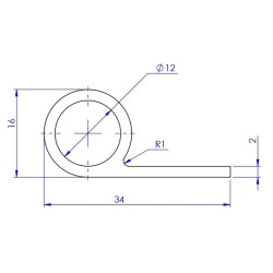 GOMA PUERTA HORNO SALVA SR12 BERTAM FIORINI BURLETE PUERTA HORNO