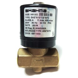 ELECTROVÁLVULA BRAHMA E6G A10 1/2" CODE 13691502 GAS HORNO DOBRA HORNO DOBRA