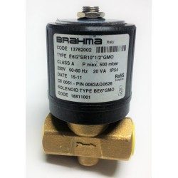 ELECTROVALVULA GAS BRAHMA 1/2" E6G*SR10 CODE 13762002 HORNO DOBRA