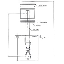 PISTON PARA PESADORA DIVISORA SUBAL COMPACT ANTIGUA CSMCOMPACT ANTIGUA Ø110mm EJE LARGO