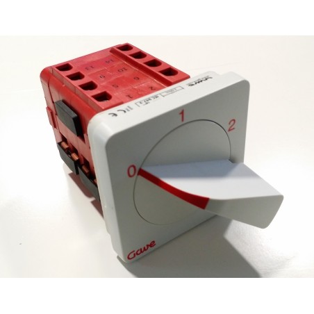 CONMUTADOR GAVE A-6803100 DAHLANDER 0-1-2 32A 64x64mm