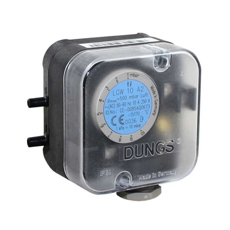 PRESOSTATO DUNGS LGW 10 A2 REGULACIÓN 1 A 10Mbar QUEMADOR FLAXMER QUEMADOR CREMAX