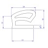 GOMA ALTA TEMPERATURA PARA PUERTA HORNO GASHOR / LOGIUDICE GASHOR COMPACT AC 90  MINI COMPACT MC90 ROTCAR MC-90