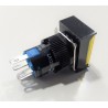 PULSADOR CON ENCLAVAMIENTO - 1NA + 1NC - AMARILLO 230V