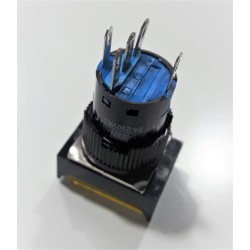 PULSADOR CON ENCLAVAMIENTO - 1NA + 1NC - AMARILLO 230V