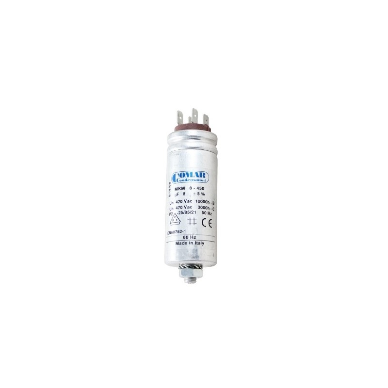 CONDENSADOR ALTERNA 450VAC 8uF COMAR