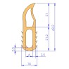 GOMA PUERTA HORNO SALVA KX-9+H BURLETE HORNO SALVA KX-9+H silicona alta temperatura