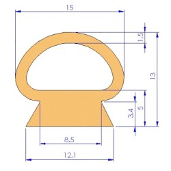 GOMA PUERTA HORNO SALVA MS-12-G/01 ;  LD-5+H  Tipo 13  ;  LD-5+H  Tipo 03