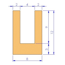 GOMA PUERTA SUJECCIÓN CRISTAL HORNO 8x12mm Revent , Begesa , Mondial Forni , Salva , GPG , AGB , Termopan , Europa , Gashor , El