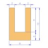 GOMA PUERTA SUJECCIÓN CRISTAL HORNO 8x12mm Revent , Begesa , Mondial Forni , Salva , GPG , AGB , Termopan , Europa , Gashor , El