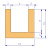 GOMA PUERTA SUJECCIÓN CRISTAL HORNO 10x10mm Revent , Begesa , Mondial Forni , Salva , GPG , AGB , Termopan , Europa , Gashor , E