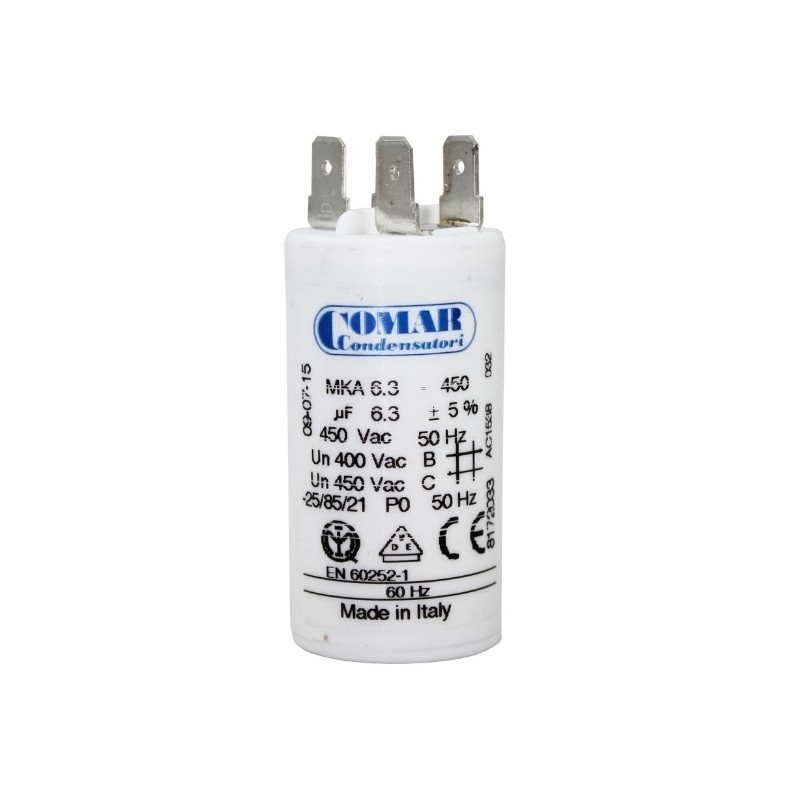 CONDENSADOR ALTERNA 450V 6,3uF