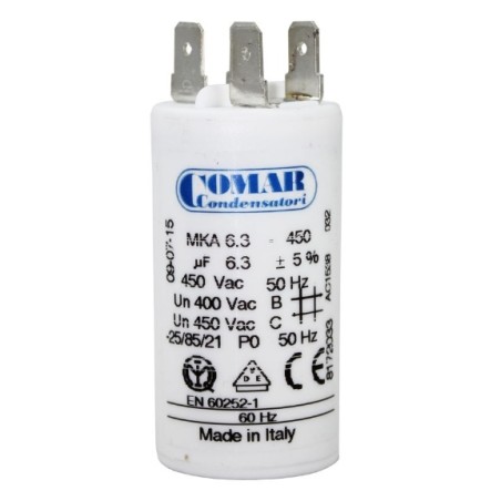 CONDENSADOR ALTERNA 450V 6,3uF