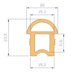 Goma para puerta horno THT STOX87