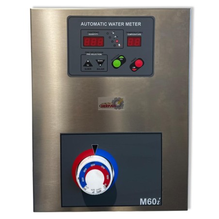 CUENTA LITROS AGUA DOSIFICADOR DE AGUA APEIPAM PARA PANADERIA PASTELERIA DERTEC PLUS 60 ACERO INOXIDABLE