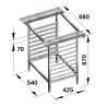 MESA PARA HORNO ACERO INOXIDABLE H900 430x340 / 480x340