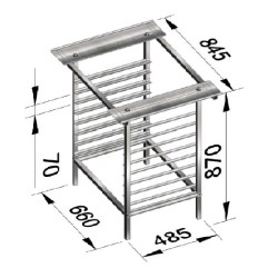MESA PARA HORNO ACERO INOXIDABLE H900 600x400