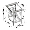 MESA PARA HORNO ACERO INOXIDABLE H900 600x400