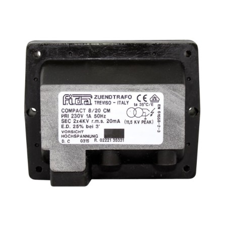 TRANSFORMADOR FIDA COMPACT 8/20 CM 1A SEC 2x4Kv R.M.S 20mA