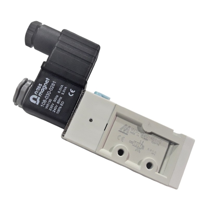 ELECTROVÁLVULA MINDMAN 1/8" 5 VIAS MONOESTABLE 230V EMPAQUETADORA RAELMA R-ENA
