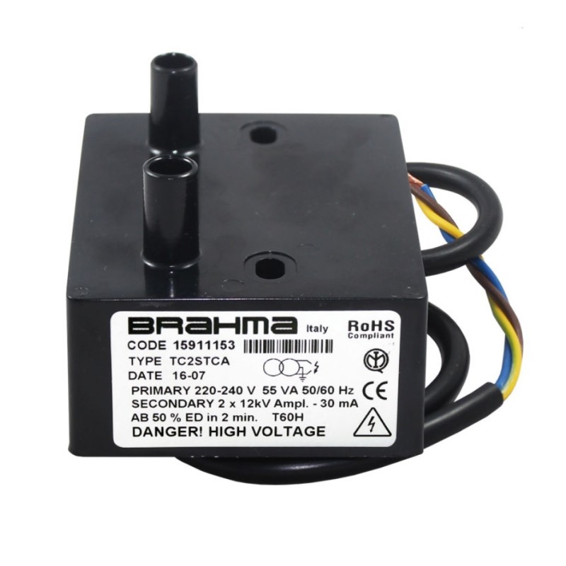 BRAHMA TC2STCA 15911153 TRANSFORMADOR ENCENDIDO BRAHMA TC2STCA QUEMADOR FLAXMER LE 8 BRAHMA TC2SVCAF 15910550