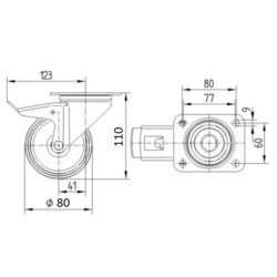 RUEDA PESADORA DIVISORA FORMADORA CARGADOR HORNO EMPAQUETADORA RUEDA PARA PANADERIA Y PASATELERIA RUEDA PARA CARROS DE TRANSPORT