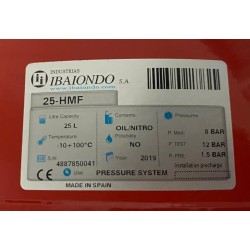 VASO EXPANSION GASOLEO IBAIONDO 25LTS. 8 BAR