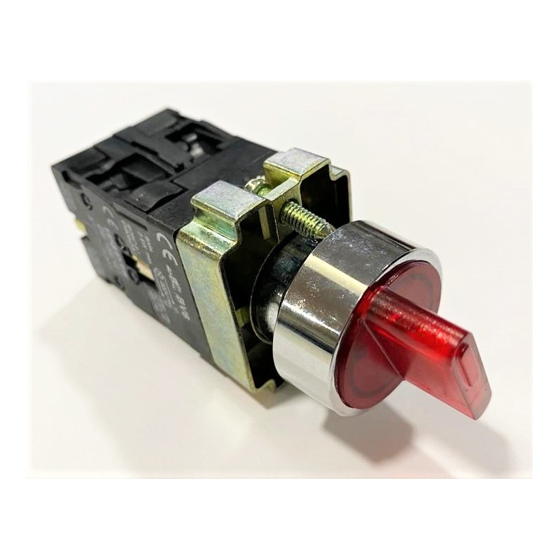 SELECTOR LUMINOSO ROJO 3 POSICIONES INTERRUPTOR PESADORA DIVISORA AMASADORA HORNO REFINADORA
