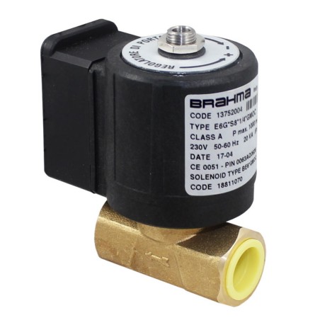 ELECTROVÁLVULA BRAHMA E6G S8 R1/4" B/BE6 GMOC CODE 13752004