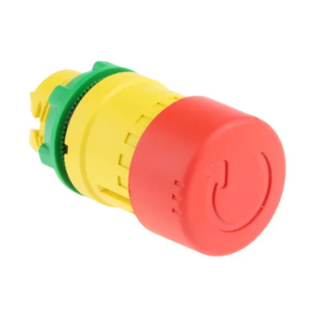 CABEZA PARO DE EMERGENCIA SCHENEIDER ZB5AS834 CARRIL Ø30mm CON ENCLAVAMIENTO