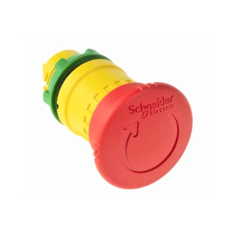 CABEZA PARO DE EMERGENCIA SCHNEIDER ZB5AS844 CARRIL Ø40mm CON ENCLAVAMIENTO