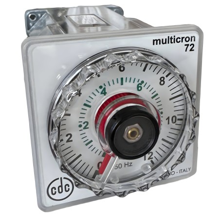 TEMPORIZADOR CDC MULTICRON 72 1400/704 B12 ESCALA 0 A 12 m/s/h 230Vac