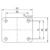 Rueda Poliamida Engomada Plataforma 125mmØ Acero Galvanizado