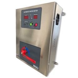 CUENTA LITROS MODELO 50 INOX MEZCLADOR AGUA MANUAL DOSIFICADOR DE AGUA PARA PANADERIA Y PASTELERIA