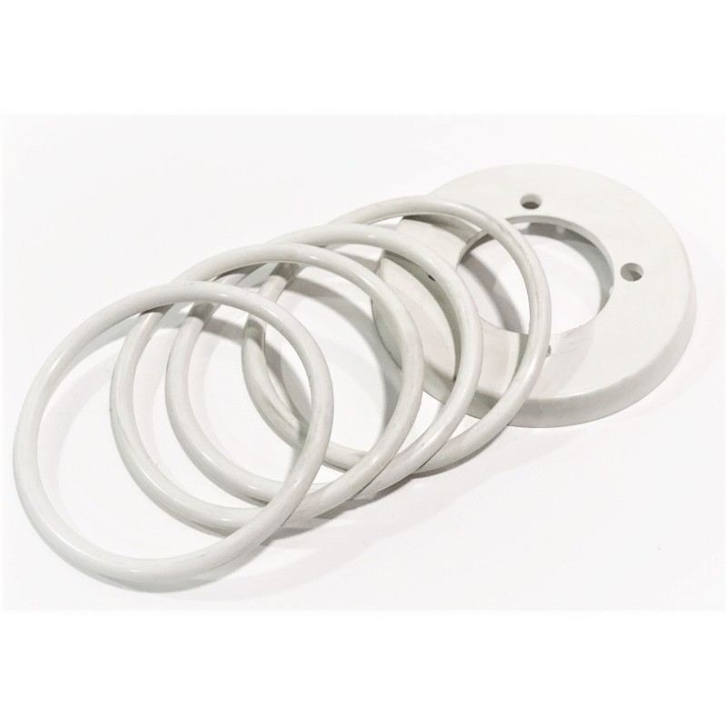 KIT RETENCIÓN PISTÓN PESADORA SUBAL CSM MAPANVA CIBERPAN SALVA Ø135x7mm BLANCO