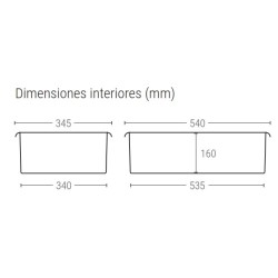 CUBETA MANUTENCION 25L CUBETA FERMENTACION MASA PANADERIA Y PASTELERIA 595x395x165mm