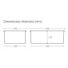 CUBETA MANUTENCION 35L CUBETA FERMENTACION MASA PANADERIA Y PASTELERIA 595x395x215mm