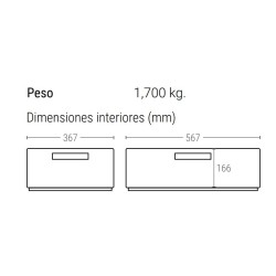 CUBETA RANURADA 33L TRANSPORTE ALMACENAJE ALIMENTOS PAN DULCES FRUTA VERDURAS PANADERIA Y PASTELERIA 600x400x170mm