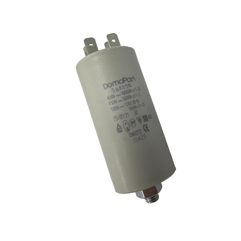CONDENSADOR DOMOPART 5uF 450VAC CON TORNILLO M8
