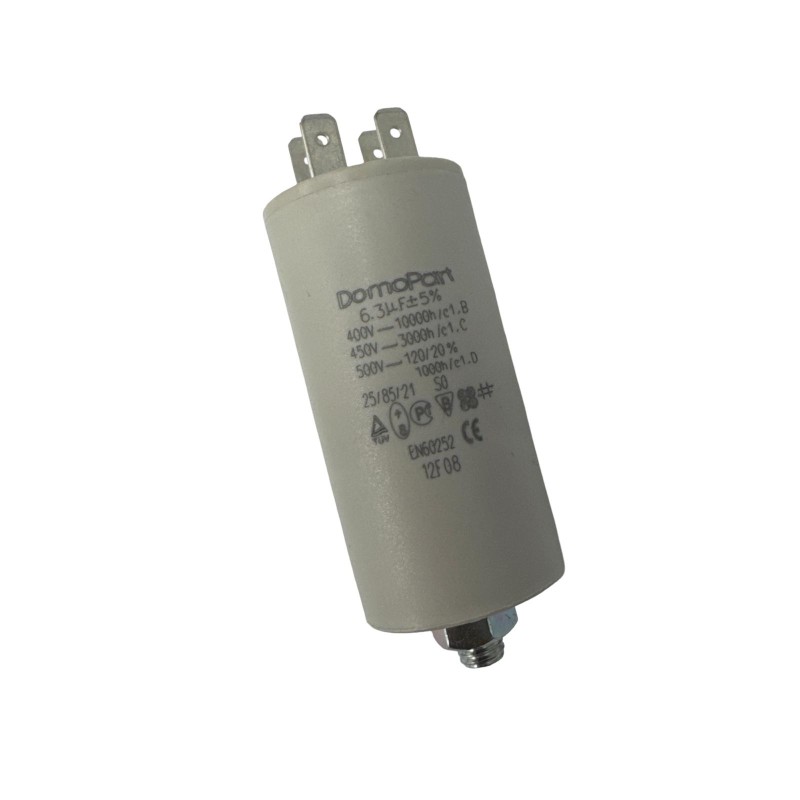 CONDENSADOR DOMOPART 6,3uF 450VAC CON TORNILLO M8
