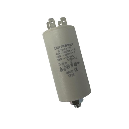CONDENSADOR DOMOPART 6,3uF 450VAC CON TORNILLO M8