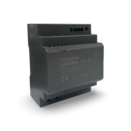 TRANFORMADOR 230Vac A 24Vdc 92W 3,83A CARRIL DIN TRACON LDCVDIN-100-24 TRANSFORMADOR TENSION HORNO PANADERIA HORNO EKA