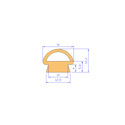 GOMA ALTA TEMPERATURA PUERTA HORNO SALVA LD-5+H Tipo 13 LD-5+H  Tipo 03