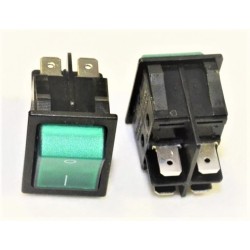 INTERRUPTOR BIPOLAR VERDE 230V 16A 30x22mm